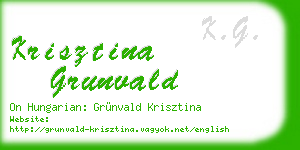 krisztina grunvald business card